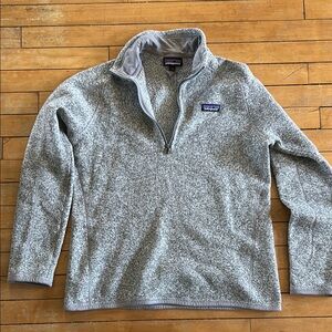 EUC Patagonia Gray quarter Zip Up Sweater with Stand-Up Collar